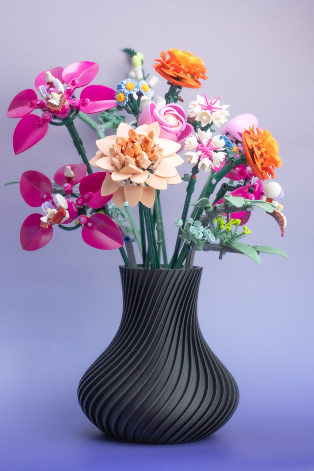 Vase with holder for LEGO® Botanical Flowers