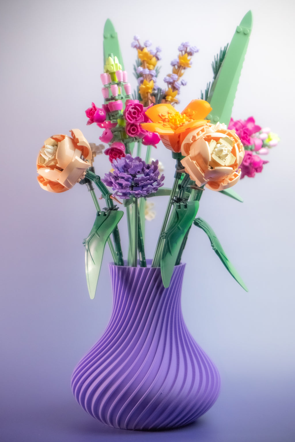 Vase with holder for LEGO® Botanical Flowers